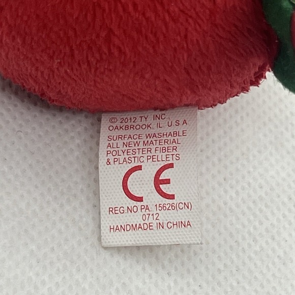 Cheery the Snowman - Ty Baby Beanies White, Red, & Green 2012 Plush Beanie Baby - Picture 9 of 11